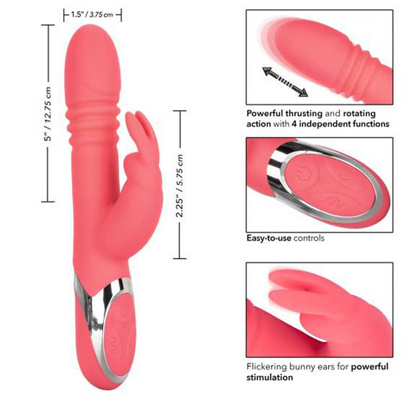 Розовый поступательный вибратор Enchanted Exciter 