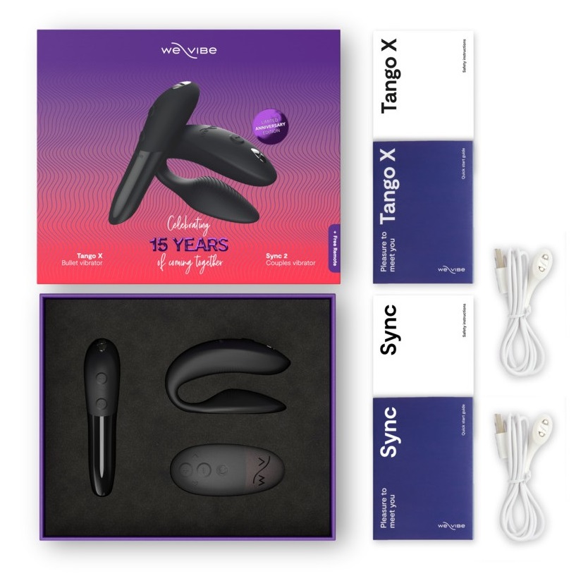 Набор вибраторов для пар We-Vibe  Tango X + Sync 2