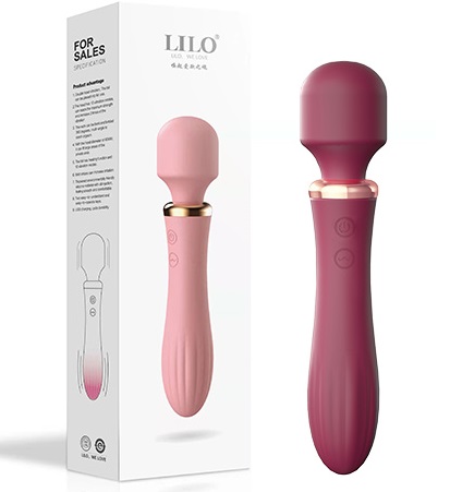 Двухсторонний стимулятор LILO Magic Wand с рельефом 