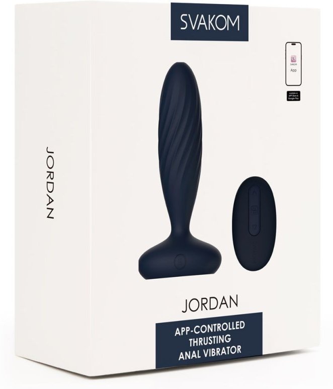 Анальная вибропробка Jordan с поступательными движениями