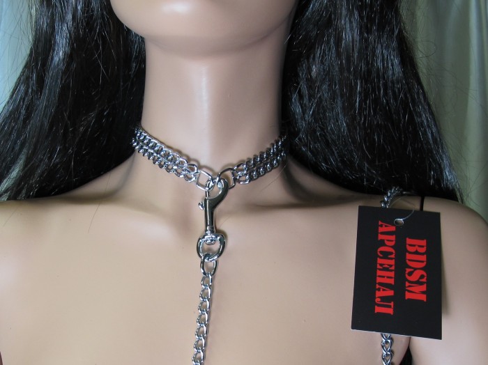 Ошейник БДСМ из металла двойной