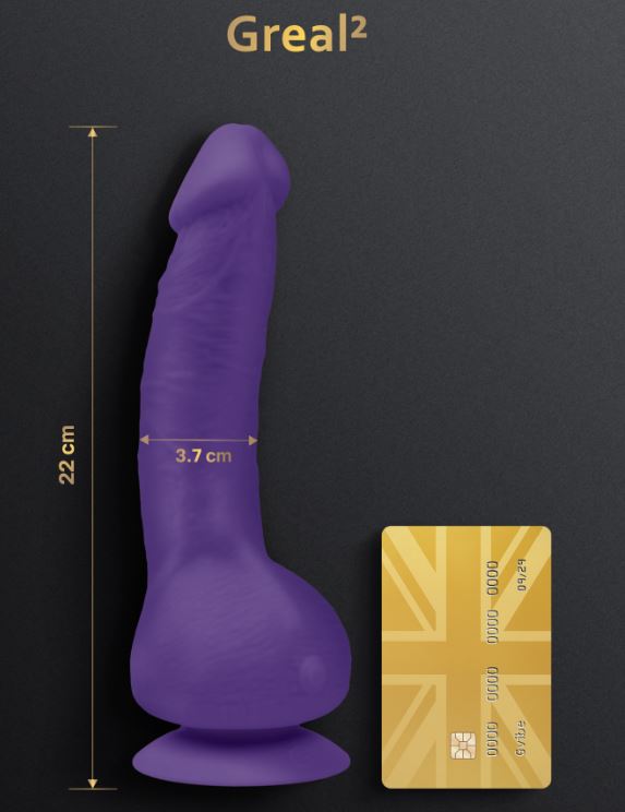 Фиолетовый супер реалистичный вибратор Gvibe Greal 