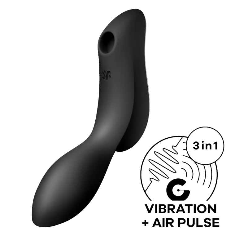 Черный вибростимулятор Satisfyer Curvy Trinity 2