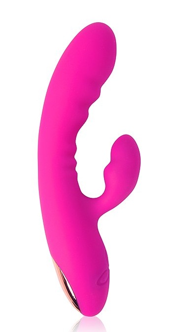 Женский розовый вибратор кролик Cosmo USB