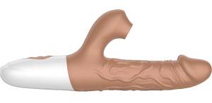 Вибратор-кролик с возвратно-поступательными движениями 