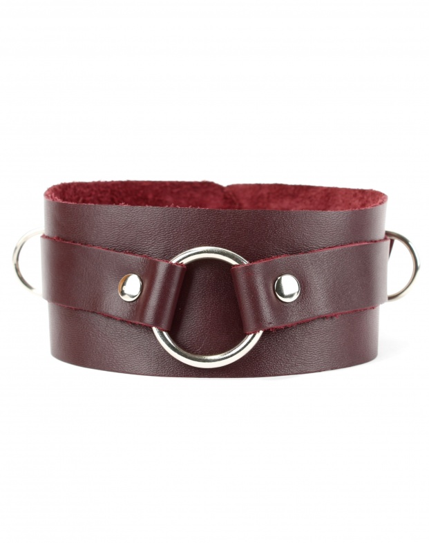 Ошейник классика бордо