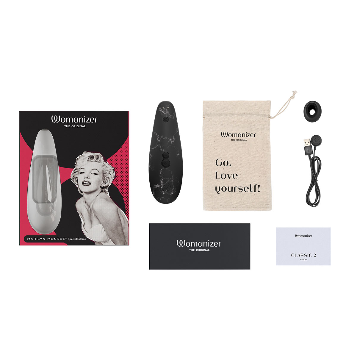 Клиторальный стимулятор  Womanizer Marilyn Monroe black