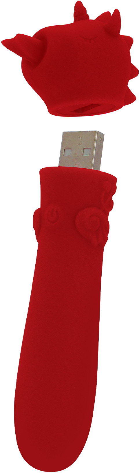 Красная вибропуля Unihorn Blaze Diablo USB
