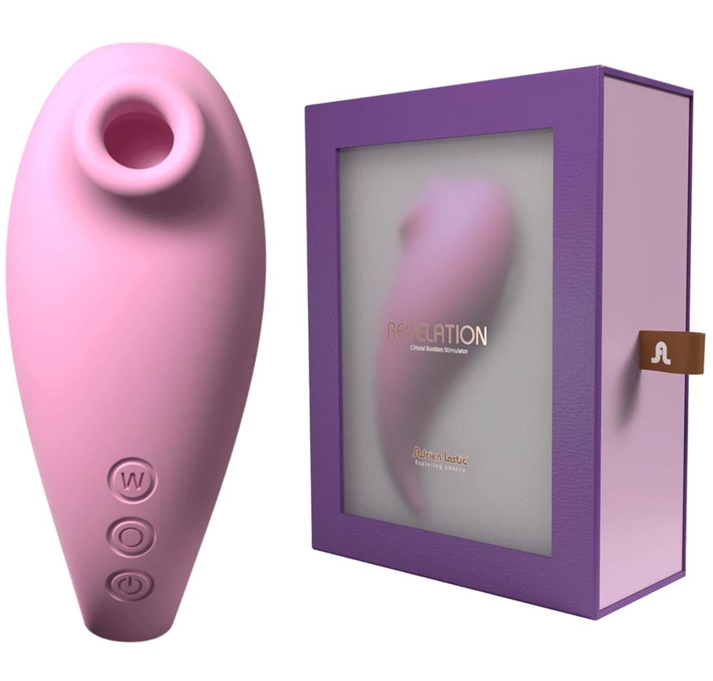 Вакуумный стимулятор Revelation розовый с приложением