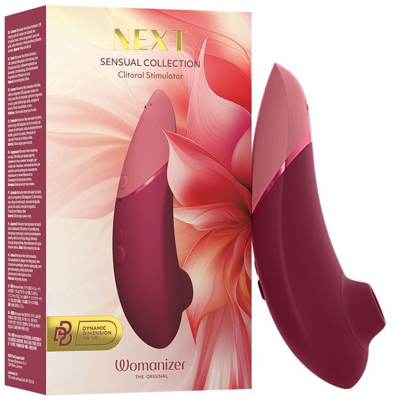 Клиторальный стимулятор Womanizer Next бордовый