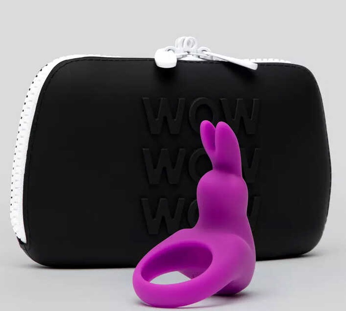 Эрекционное кольцо Happy Rabbit фиолетовое с кейсом