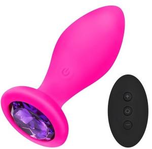 Анальная вибропробочка с кристаллом purple M 