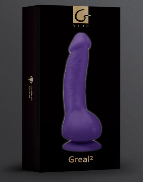 Фиолетовый супер реалистичный вибратор Gvibe Greal 