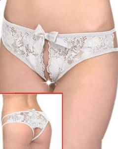  Стринги с вырезом, белые 42-44 