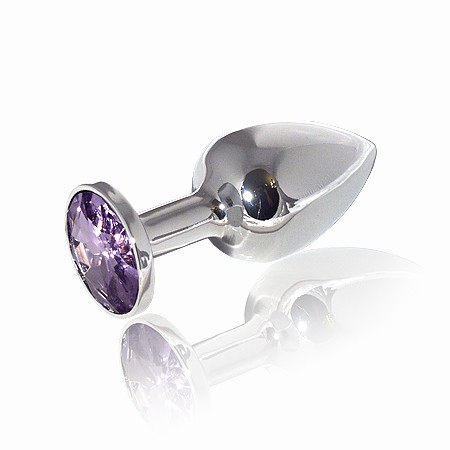 Анальная пробка Butt Plug Silver Small Lavender