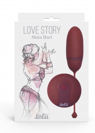 Виброяйцо на пульте управления  Mata Hari red