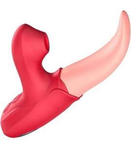 Вибратор-язык с вакуумной стимуляцией клитора Secwell  