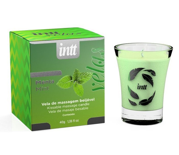 Массажная свеча с аромамаслом Intt Мята 40 г