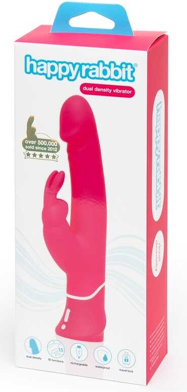 Вибратор Realistic с клиторальным стимулятором pink