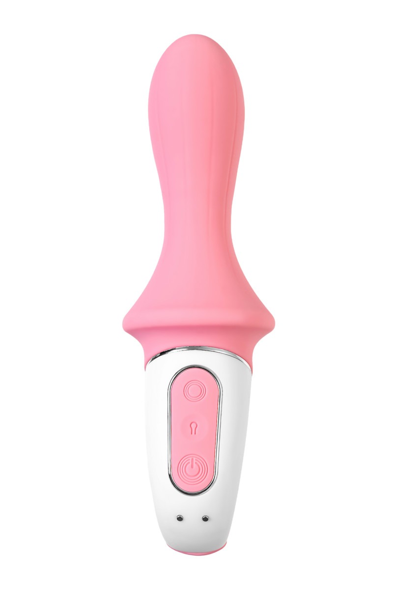 Розовый вибромассажер  Air Pump с расширением
