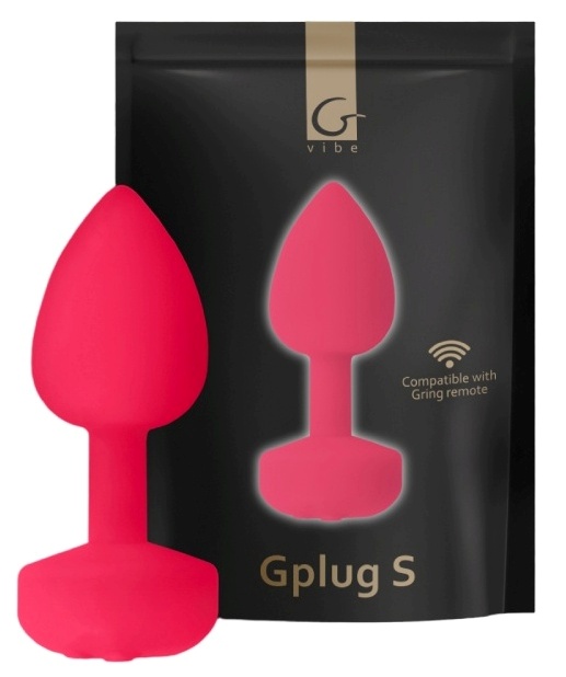 Анальная пробка с вибрацией Gvibe Gplug S розовый