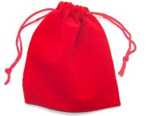 Красный бархатный мешочек 9*12 см 
