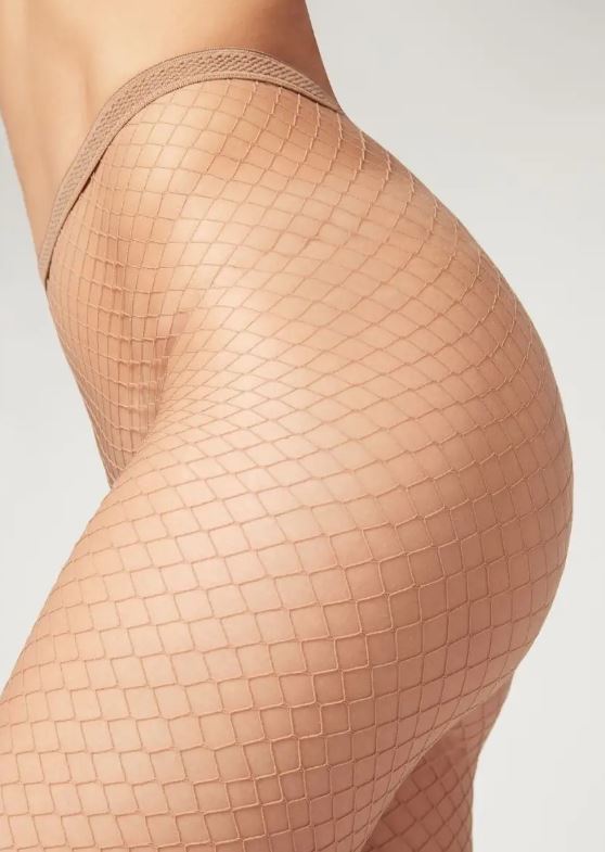 Колготки бежевые средняя сетка