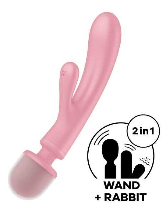 Двухсторонний стимулятор Triple Lover розовый