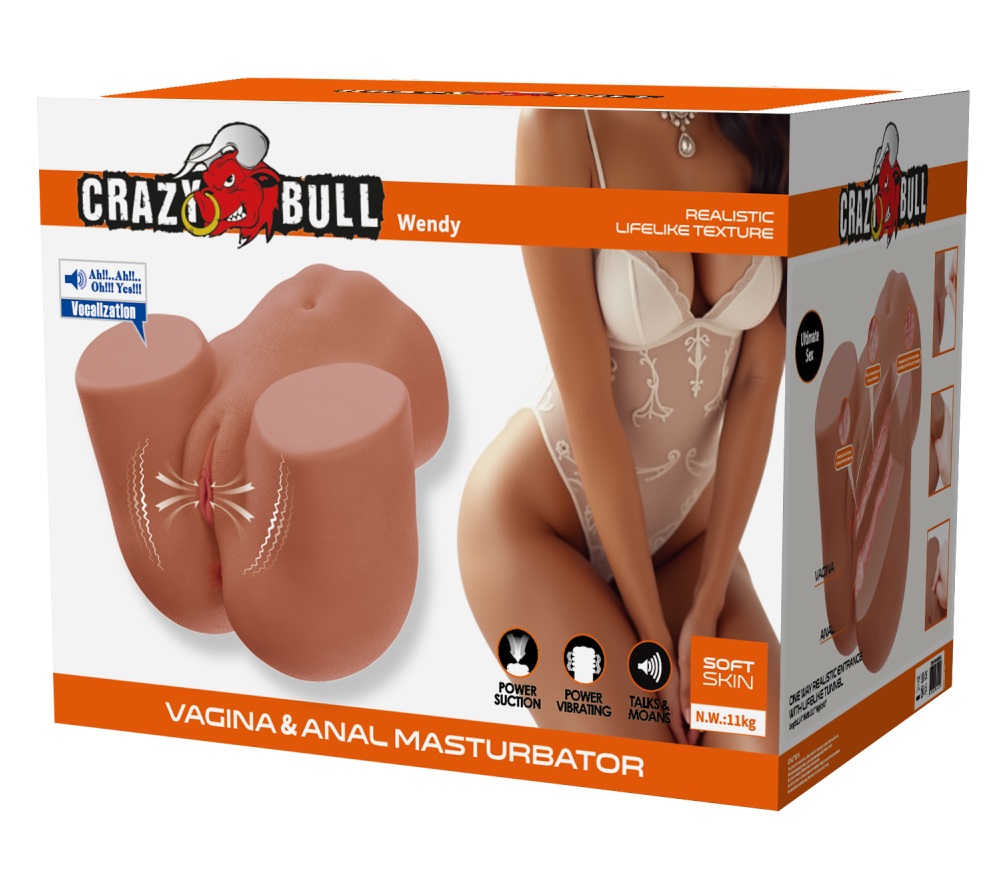 Мастурбатор с вибрацией, всасыванием и звуковыми эффектами Вэнди