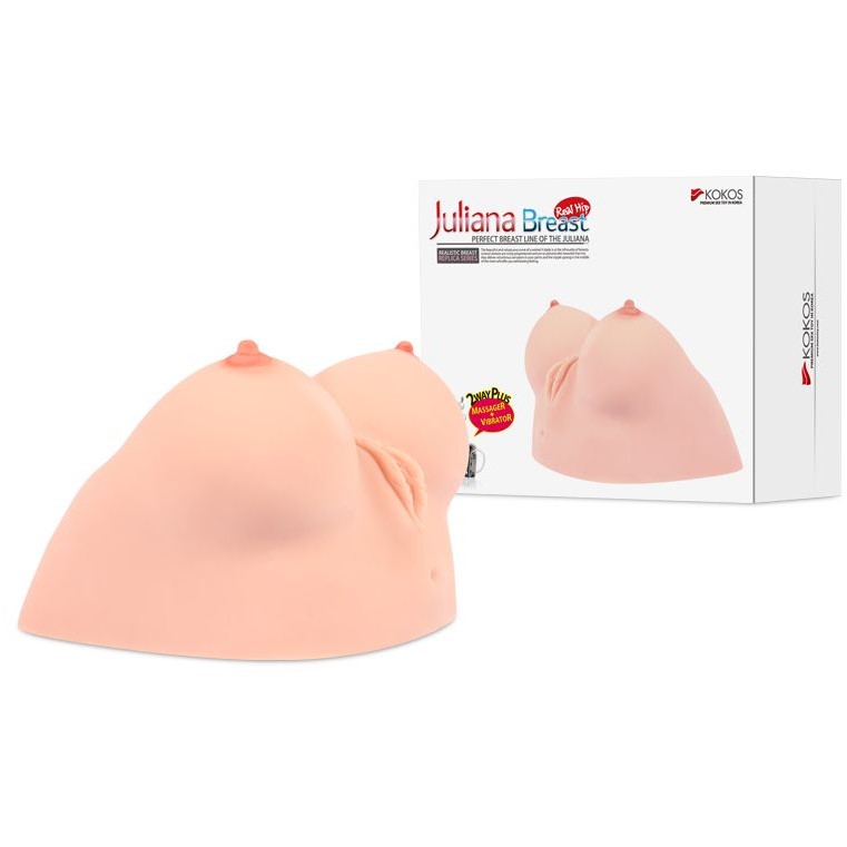 Мастурбатор грудь с вибрацией и ротацией Juliana Breast