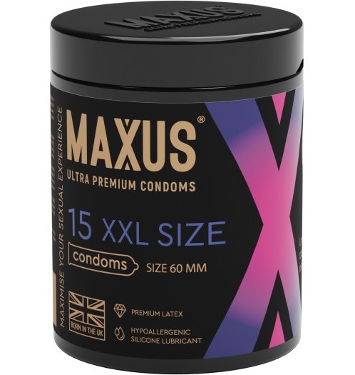 Презервативы увеличенные MAXUS XXL №15