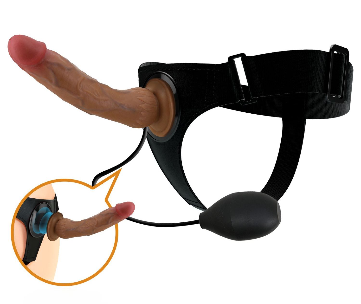 Страпон с эффектом эякуляции Kyton