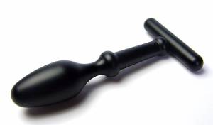 Анальная пробка металл с ограничителем 