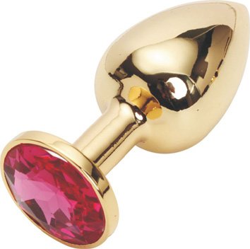 Анальная пробка Small Butt Plug Gold Red