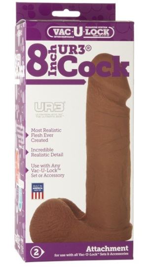 Фаллоимитатор - Насадка Vac-U-Lock Realistic Brown Cock