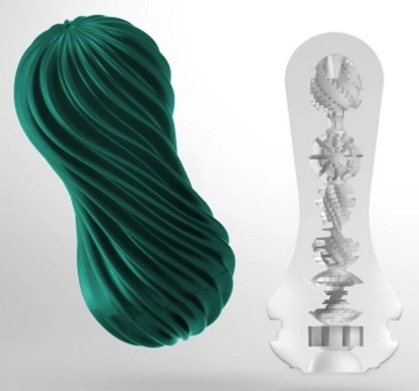 Мастурбатор Tenga Flex Fizzy Green с вращением
