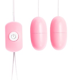 Виброяйца с пультом от сети pink