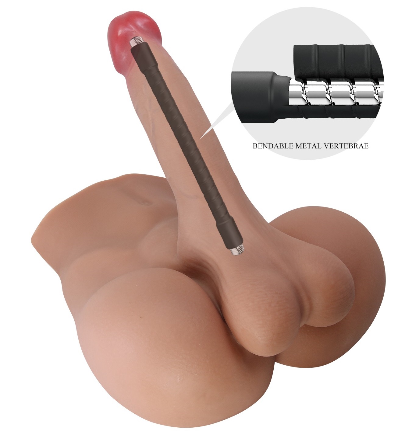 Мужской реалистичный полуторс с анальным отверстием