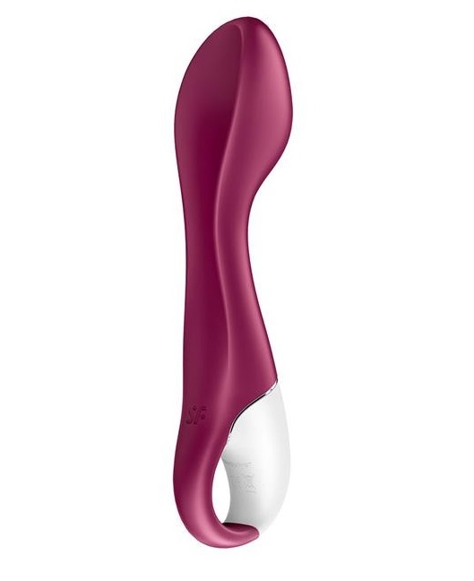 Бордовый вибромасажер Satisfyer G Hot Spot с нагревом