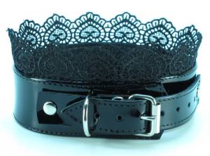 Изящный ошейник с кружевом Black 