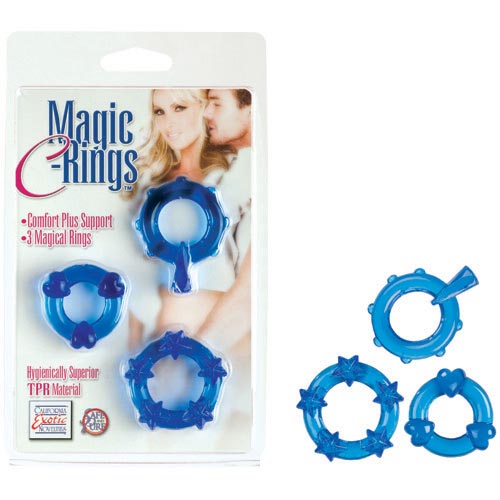 Эрекционные кольца синие Magic Rings