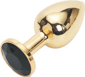 Анальная пробка Small Butt Plug Gold Черный