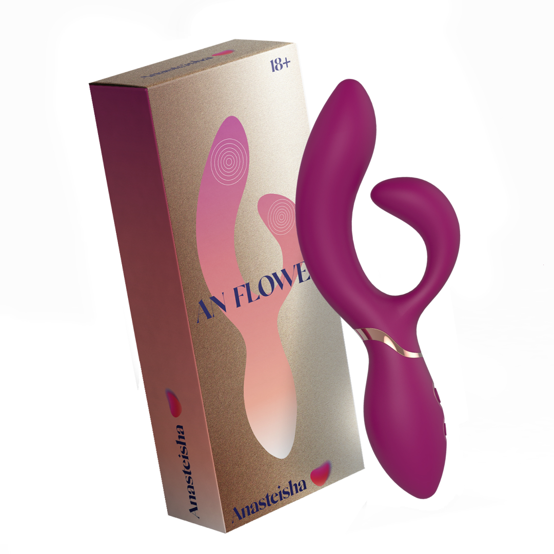 Гибкий вибратор-кролик AN Flower