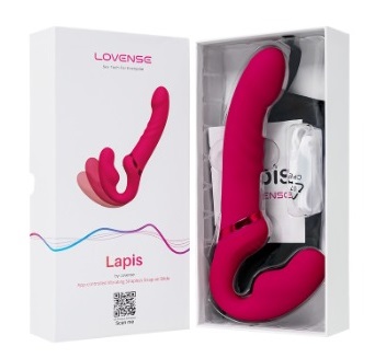 Красный страпон Lovense Lapis 