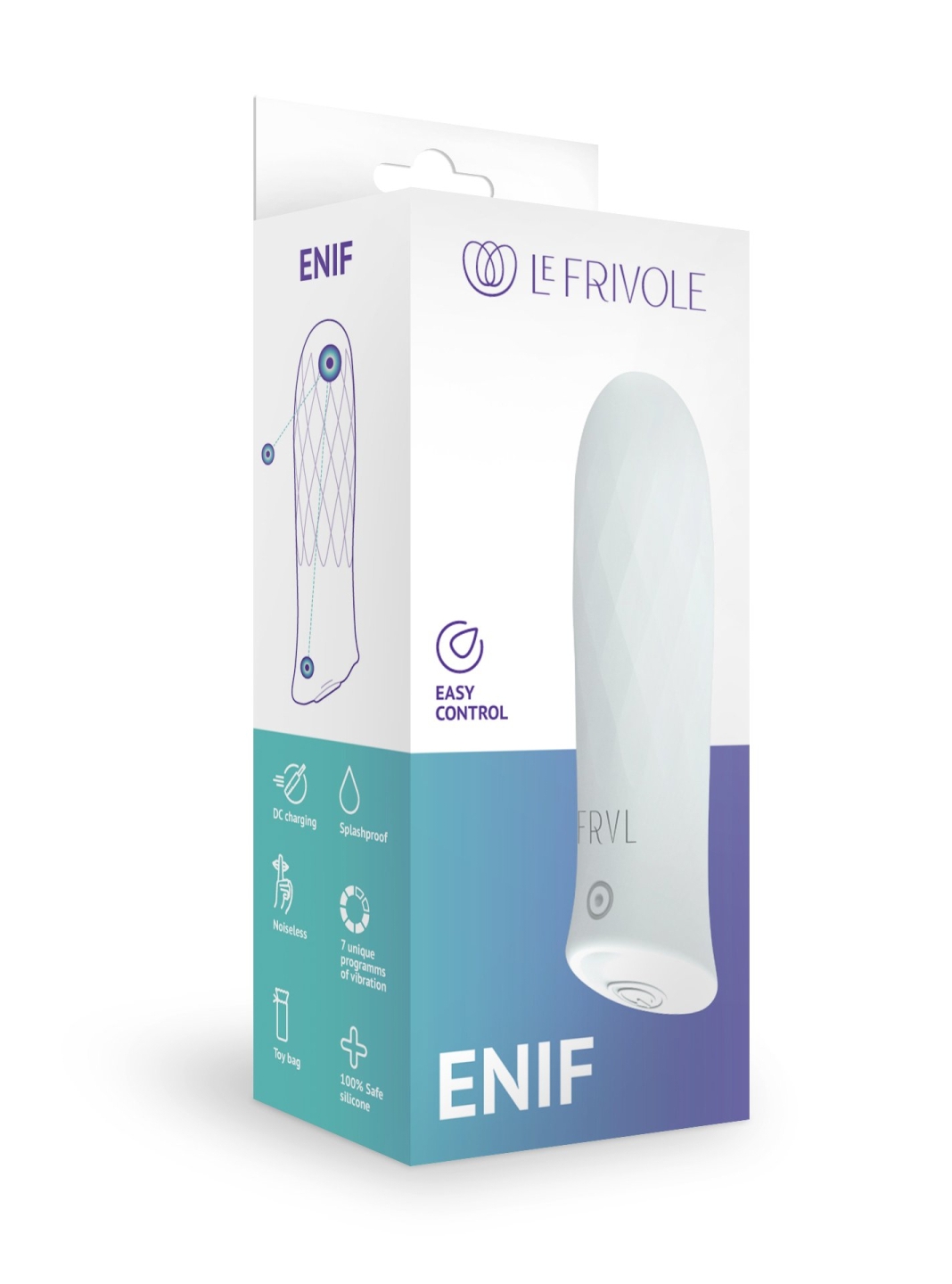 Белый мини вибратор Enif