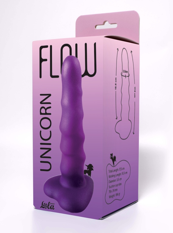 Нереалистичный дилдо 15,5см Единорог фиолетовый