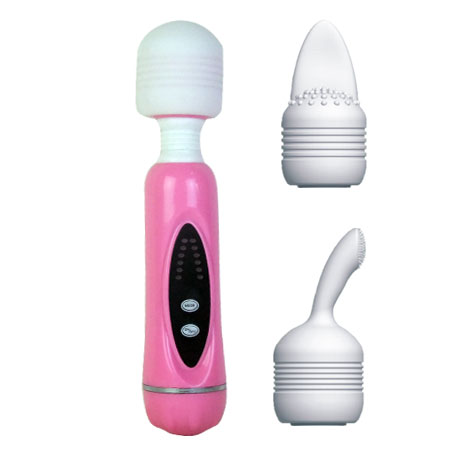 Вибромассажер с тремя насадками