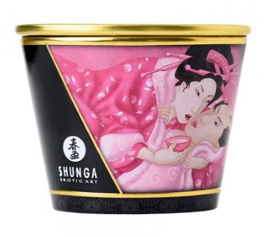 Массажная свеча Shunga с ароматом розы 170 гр