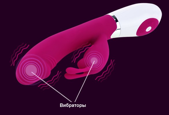 Секс вибратор со стимулятором клитора