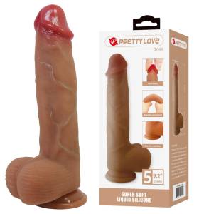 Фаллос из жидкого силикона Orton на присоске 